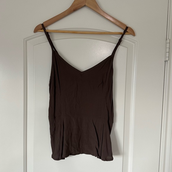 Pins & Needles Tops - NWT urban outfitters pins‎ and needles gray brown camisole tank top with zipper